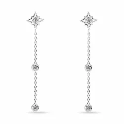 pitkät tähti ketjukorvakorut  hopea