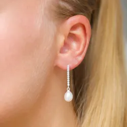 7,5-8 mm helmi korvarenkaat  hopea