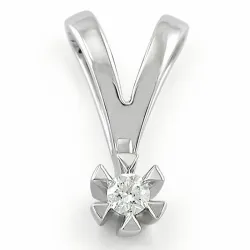 kampanja - timantti riipus 14 karaatti valkokultaa 0,05 ct