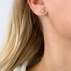 2 x 0,20 ct solitaire-nappikorvakorut 14 karaatin kultaa kanssa timantti 