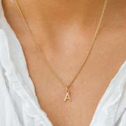 a-kirjain riipus  kullattua hopeaa - My Letter