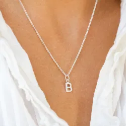 b-kirjain riipus  hopeaa - My Letter