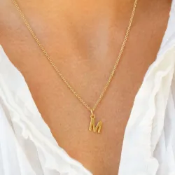 m-kirjain riipus  kullattua hopeaa - My Letter