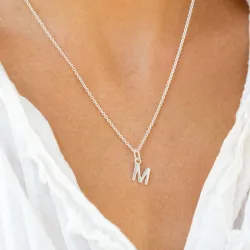m-kirjain riipus  hopeaa - My Letter