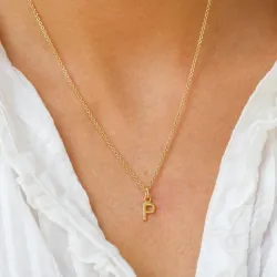 p-kirjain riipus  kullattua hopeaa - My Letter