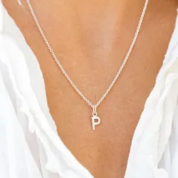 p-kirjain riipus  hopeaa - My Letter