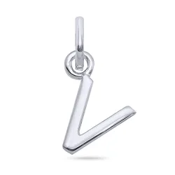 v-kirjain riipus  hopeaa - My Letter