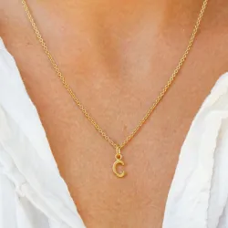 c-kirjain riipus  kullattua hopeaa - My Letter