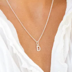 d-kirjain riipus  hopeaa - My Letter