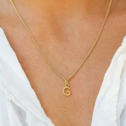 g-kirjain riipus  kullattua hopeaa - My Letter