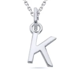 k-kirjain kaulaketju hopeaa riipus hopea - My Letter