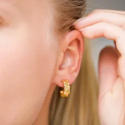 rengaskorvakorut  kullattua hopeaa - Lumé Etched