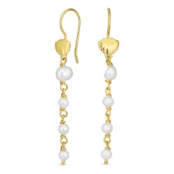 helmi ketjukorvakorut  kullattu hopea