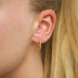 15 mm rengas  kullattua hopeaa - Lumé Etched