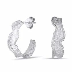 22 mm rengaskorvakorut  hopea - Lumé Etched