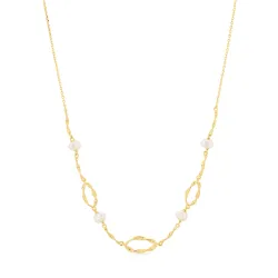 helmi kaulaketju kullattua hopeaa - Lumé Etched