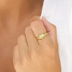 sormus kullattua hopeaa - Lumé Etched