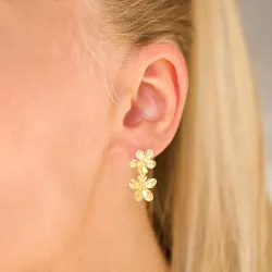 kukka korvarenkaat  kullattua hopeaa