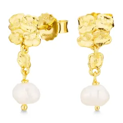 helmi korvarenkaat  kullattu hopea - Lumé Etched