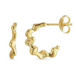 rengaskorvakorut  kullattua hopeaa - Lumé Etched