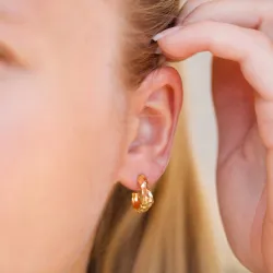 rengaskorvakorut  kullattua hopeaa - Lumé Etched