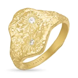 zirkoni sormus kullattu messinki - Eliné