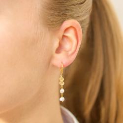 helmi ketjukorvakorut  kullattu messinki - Eliné