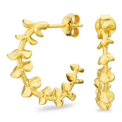 rengaskorvakorut  kullattu messinki - Eliné