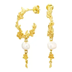 helmi rengaskorvakorut  kullattu messinki - Eliné