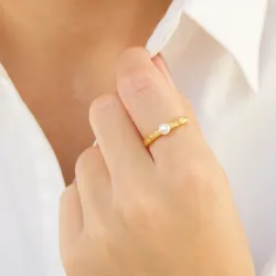 helmi sormus kullattu messinki - Eliné