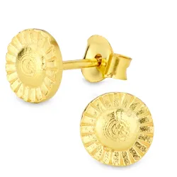 pyöreitä korvarenkaat  kullattu messinki - Eliné