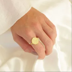 pyöreä sormus kullattu messinki - Eliné