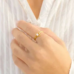 helmi sormus kullattu messinki - Eliné