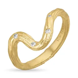 zirkoni sormus kullattu messinki - Eliné