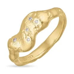 zirkoni sormus kullattu messinki - Eliné