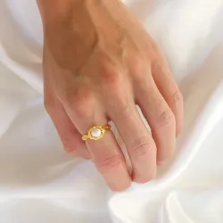 helmi sormus kullattu messinki - Eliné