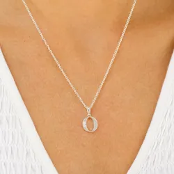 o-kirjain zirkoni riipus  hopeaa - My Letter