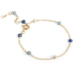 Enamel Lola Bold Marine rannekoru  kullattua hopeaa sininen emalji