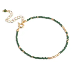 Enamel Petra Khaki rannekoru  kullattua hopeaa