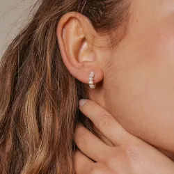 Enamel Pearlie Mini rengaskorvakorut  kullattua hopeaa