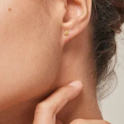 4 mm Enamel Rio Mini nappikorvakorut  kullattua hopeaa