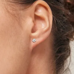 4 mm Enamel Rio Mini nappikorvakorut  hopea