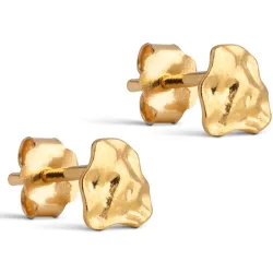 6 mm Enamel Rio nappikorvakorut  kullattua hopeaa