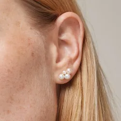 Enamel Mae helmi korvarenkaat  kullattua hopeaa