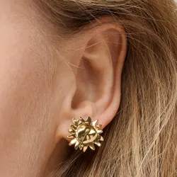 Enamel Large Sunshine aurinko korvarenkaat  kullattua hopeaa