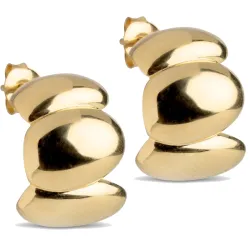 Enamel Melia Chunky rengaskorvakorut  kullattua hopeaa