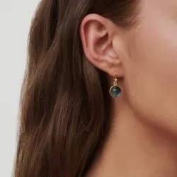 Julie Sandlau Prime sininen korvarenkaat  kullattua hopeaa sininen kristalli valkoinen zirkoni