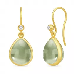 Julie Sandlau vihreä kristalli korvarenkaat  kullattua hopeaa vihreä kristalli valkoinen zirkoni
