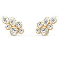 Julie Sandlau White Wisteria korvarenkaat  kullattua hopeaa valkoinen zirkoni