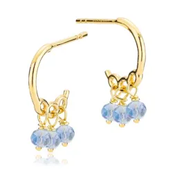 Izabel Camille Majesty rengas  kullattua hopeaa vaaleansininen kristalli